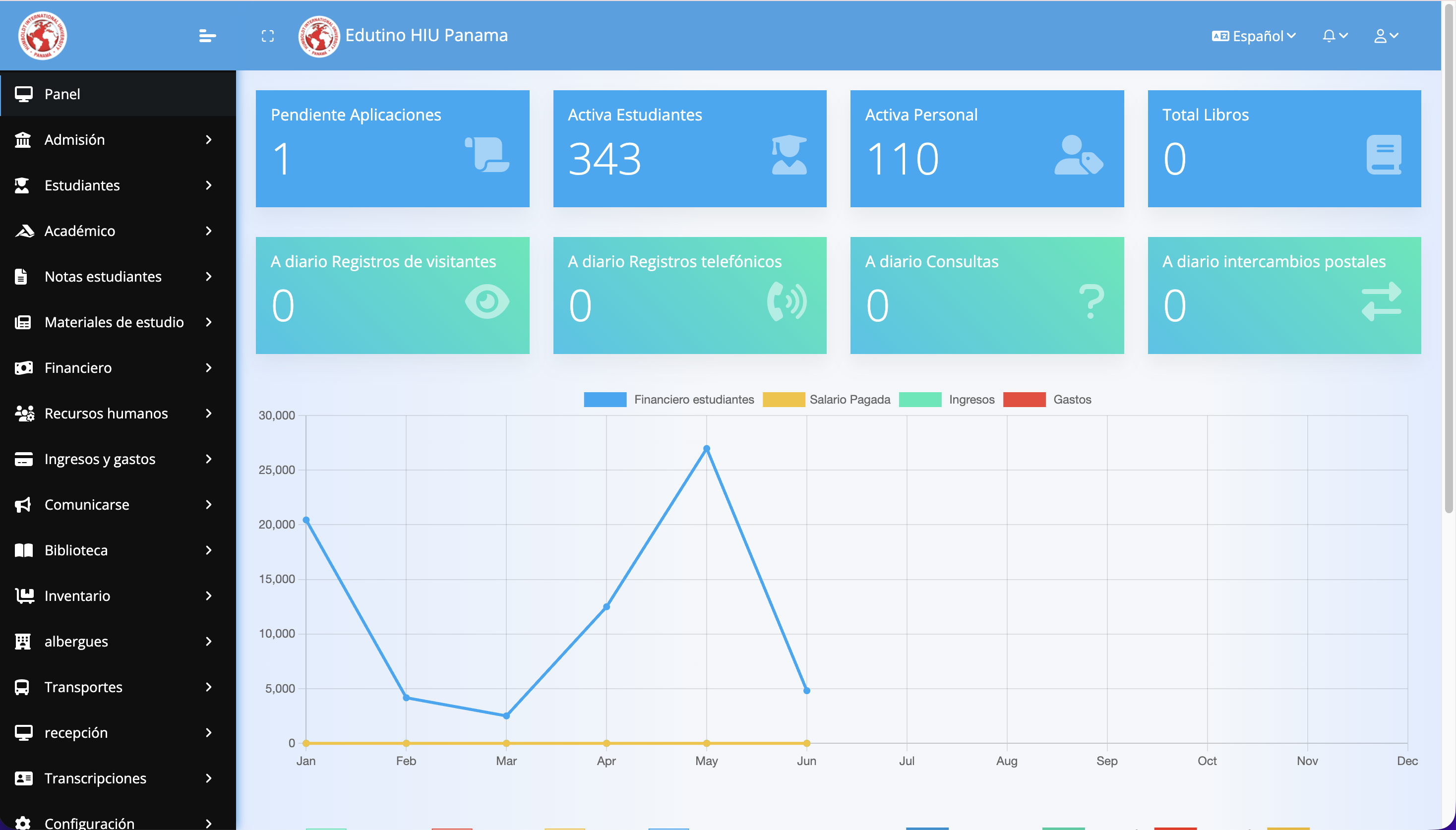 Screenshot of University CRM & Academic Management Platform